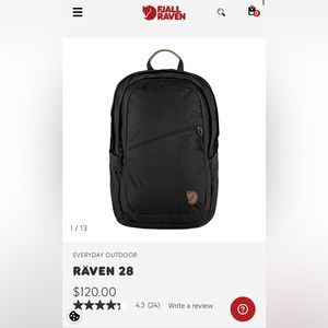 Fjallraven Raven 28 Backpack